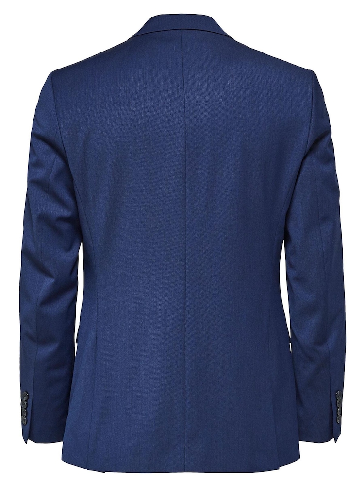 Синий блейзер узкого кроя Selected Homme Bill - Image 7 of 7