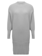 Sonder Studio Grey Ribbed Zip Tunic Dress - Image 2 of 2