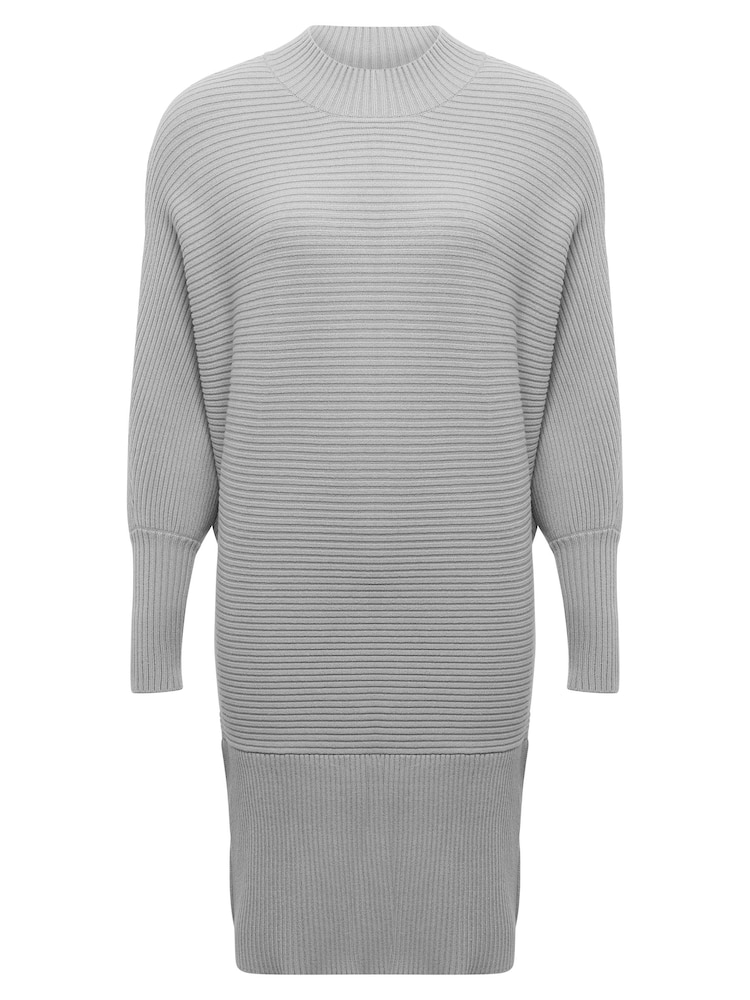Sonder Studio Grey Ribbed Zip Tunic Dress - Image 2 of 2