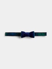 JoJo Maman Bébé Navy Blue Tartan 3-Piece Bow Tie Waistcoat & Shirt Set - Image 6 of 6