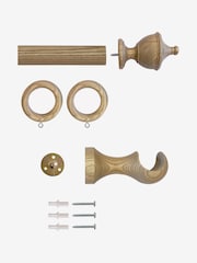 Laura Ashley Washed Oak Haywood Curtain Pole - Image 3 of 3