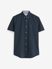 White/Blue/Navy Slim Fit Short Sleeve Stretch Oxford Shirts 3 Pack - Image 6 of 10