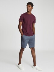 Reiss Bordeaux Bless Regular Fit Crew Neck T-shirt - Image 1 of 3