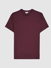 Reiss Bordeaux Bless Regular Fit Crew Neck T-shirt - Image 2 of 3