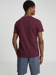 Reiss Bordeaux Bless Regular Fit Crew Neck T-shirt - Image 3 of 3