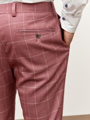 Pink Check Skinny Fit Suit: Trousers - Image 3 of 6