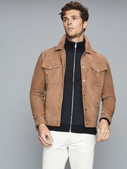 Reiss Navy Blue Trainer Hybrid Zip Through Quilted Jumper - Image 6 of 7