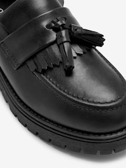 Schwarz - Lederslipper mit Quasten - Bild 4 von 4