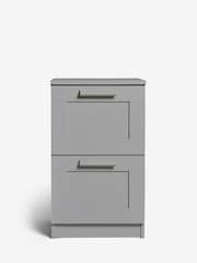 Grey Flynn 2 Drawer Bedside Table - Image 2 of 10