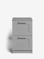 Grey Flynn 2 Drawer Bedside Table - Image 6 of 10