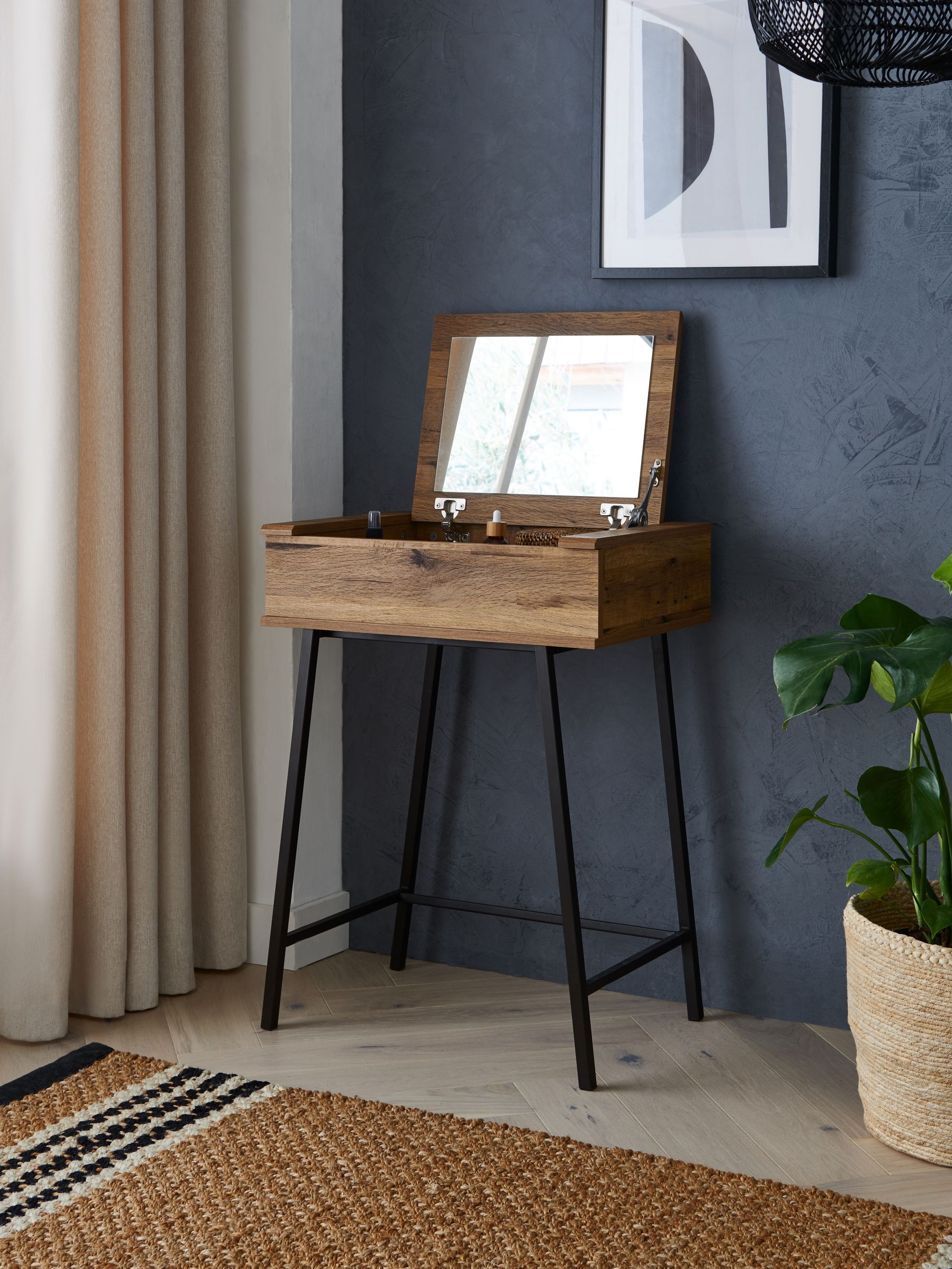 Small dark wood dressing table cheap