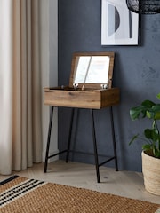 Dark Bronx Oak Effect Console Dressing Table - Image 1 of 8
