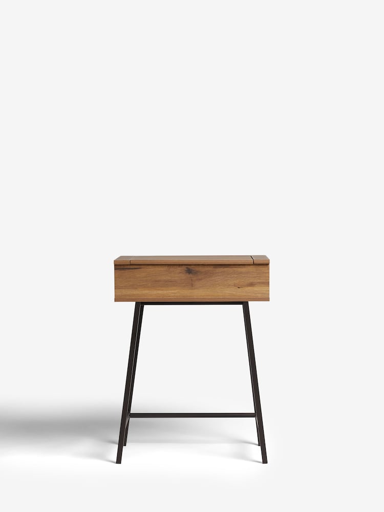 Dark Bronx Oak Effect Console Dressing Table - Image 2 of 8