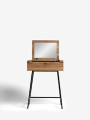 Dark Bronx Oak Effect Console Dressing Table - Image 3 of 8