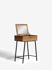 Dark Bronx Oak Effect Console Dressing Table - Image 6 of 8