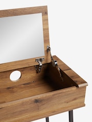 Dark Bronx Oak Effect Console Dressing Table - Image 8 of 8