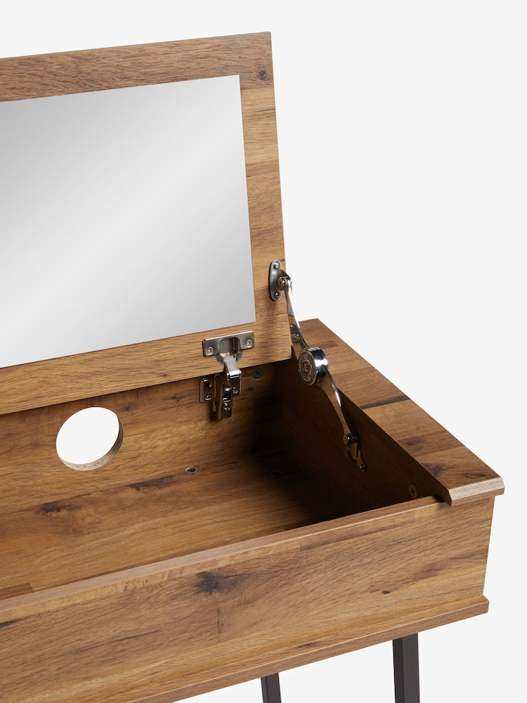 Dark Bronx Oak Effect Console Dressing Table - Image 8 of 8