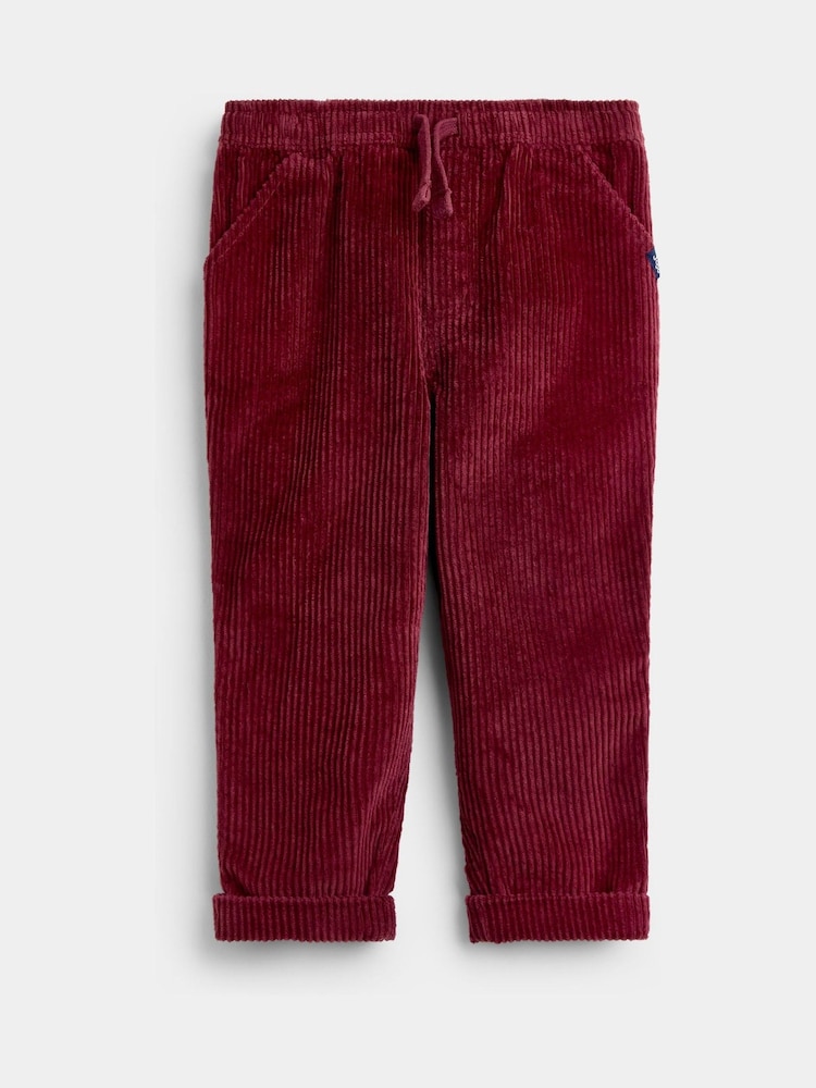 JoJo Maman Bébé Burgundy Red Cord Pull-Up Trousers - Image 1 of 4 JoJo Maman Bébé Burgundy Red Cord Pull-Up Trousers - Image 1 of 4