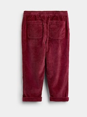 JoJo Maman Bébé Burgundy Red Cord Pull-Up Trousers - Image 2 of 4