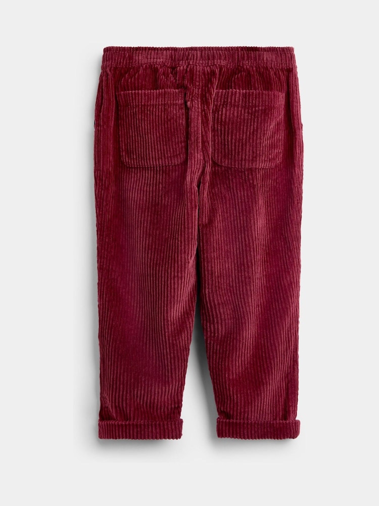 JoJo Maman Bébé Burgundy Red Cord Pull-Up Trousers - Image 2 of 4 JoJo Maman Bébé Burgundy Red Cord Pull-Up Trousers - Image 2 of 4