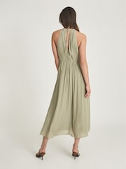 Reiss Khaki Marta Resortwear Midi Dress - Image 5 of 6