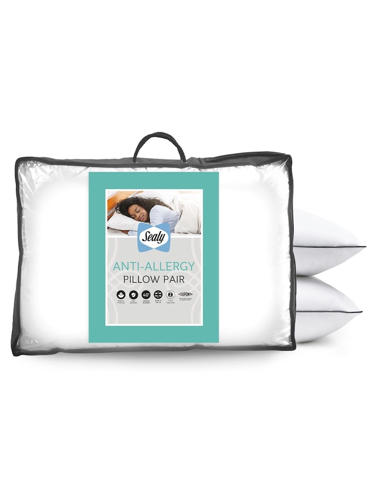 Sealy Set of 2 Anti Allergy Pillows - Image 8 of 8