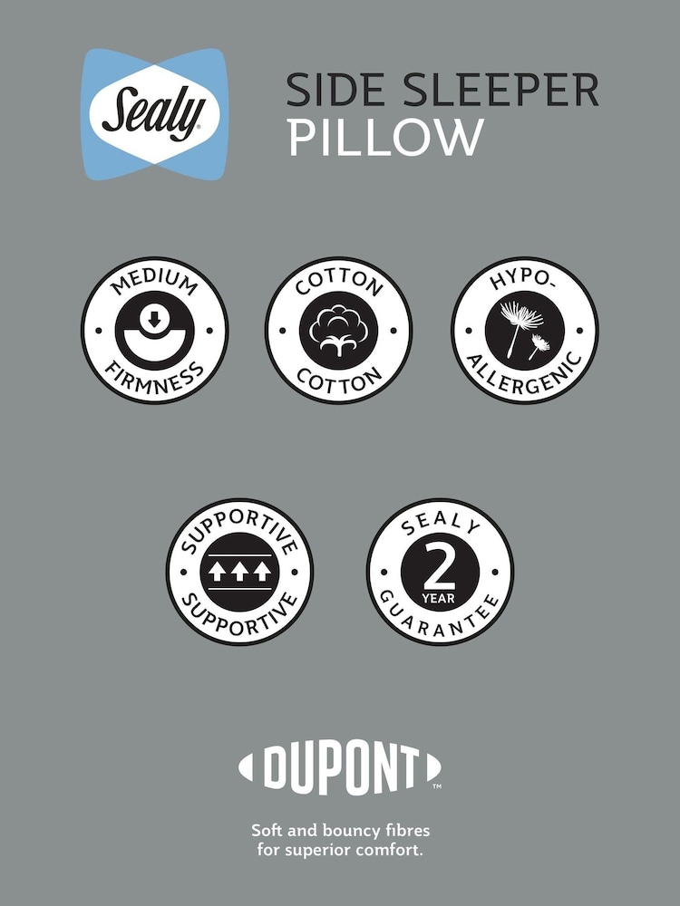 Sealy Side Sleeper 100% Cotton Pillow - Image 10 of 10