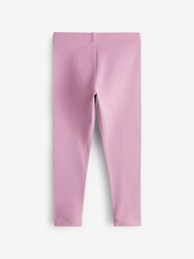 Marineblauw/roze/saliegroen/denimblauw - Verpakking van 5 leggings (3-16 jr) - Image 8 of 8