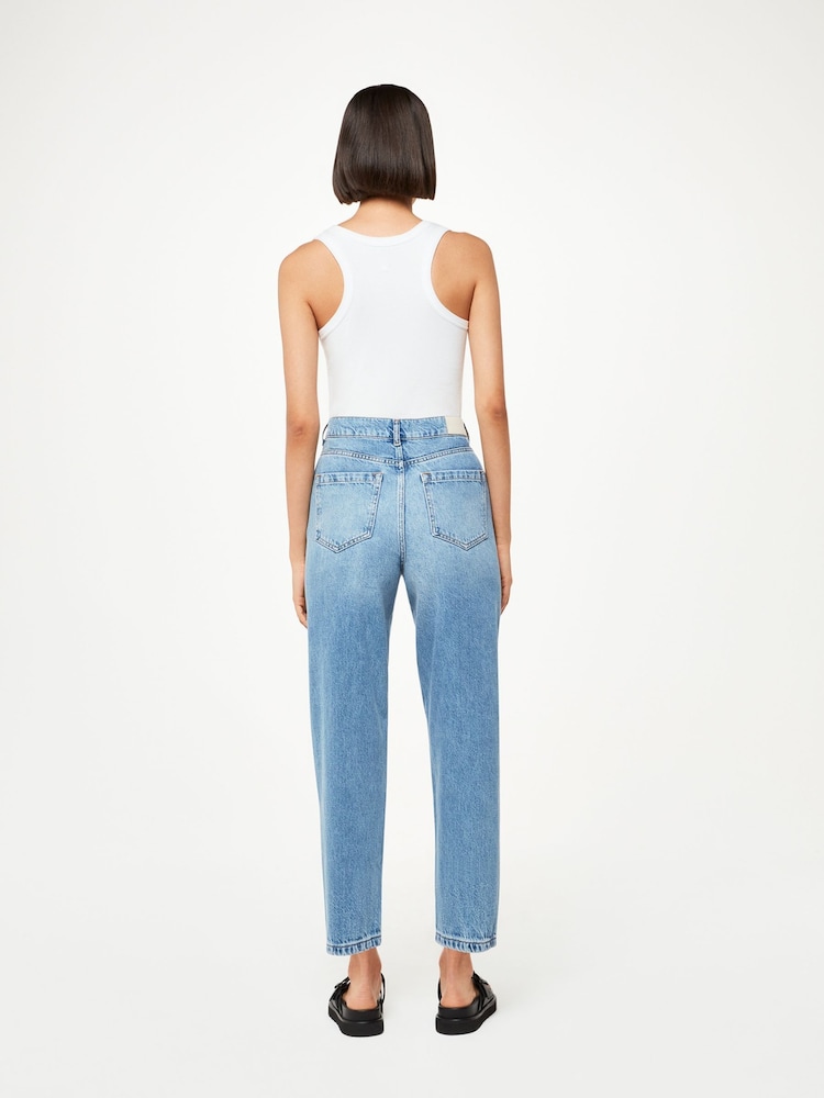Whistles Light Wash Petite Authentic Barrel Leg 100% Cotton Jeans - Image 2 of 5