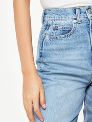 Whistles Light Wash Petite Authentic Barrel Leg 100% Cotton Jeans - Image 4 of 5