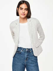 Whistles Grey Slim Jersey Jacket - Image 1 of 5