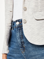 Whistles Grey Slim Jersey Jacket - Image 4 of 5