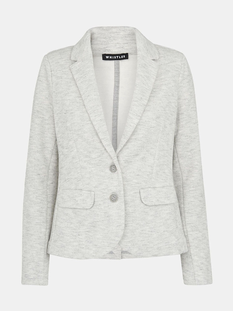 Whistles Grey Slim Jersey Jacket - Image 5 of 5