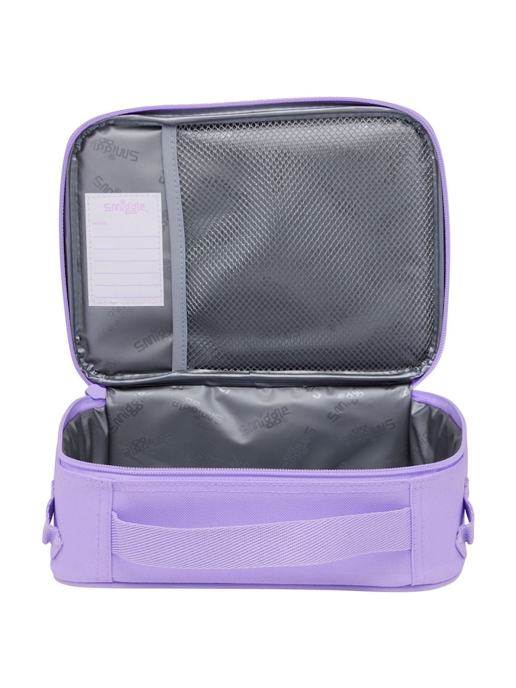Smiggle Purple Aspire Oblong Attach ID Lunchbox - Image 2 of 3 Smiggle Purple Aspire Oblong Attach ID Lunchbox - Image 2 of 3