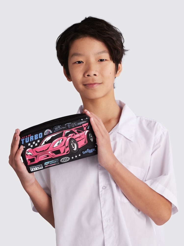 Itim - Lalagyan ng Lapis na may Bulsa para sa Smiggle Aspire Character - Larawan 1 ng 3