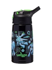 Itim - Smiggle Weekend Junior Stainless Steel Flip Top Drink Bottle 400Ml - Larawan 1 ng 2