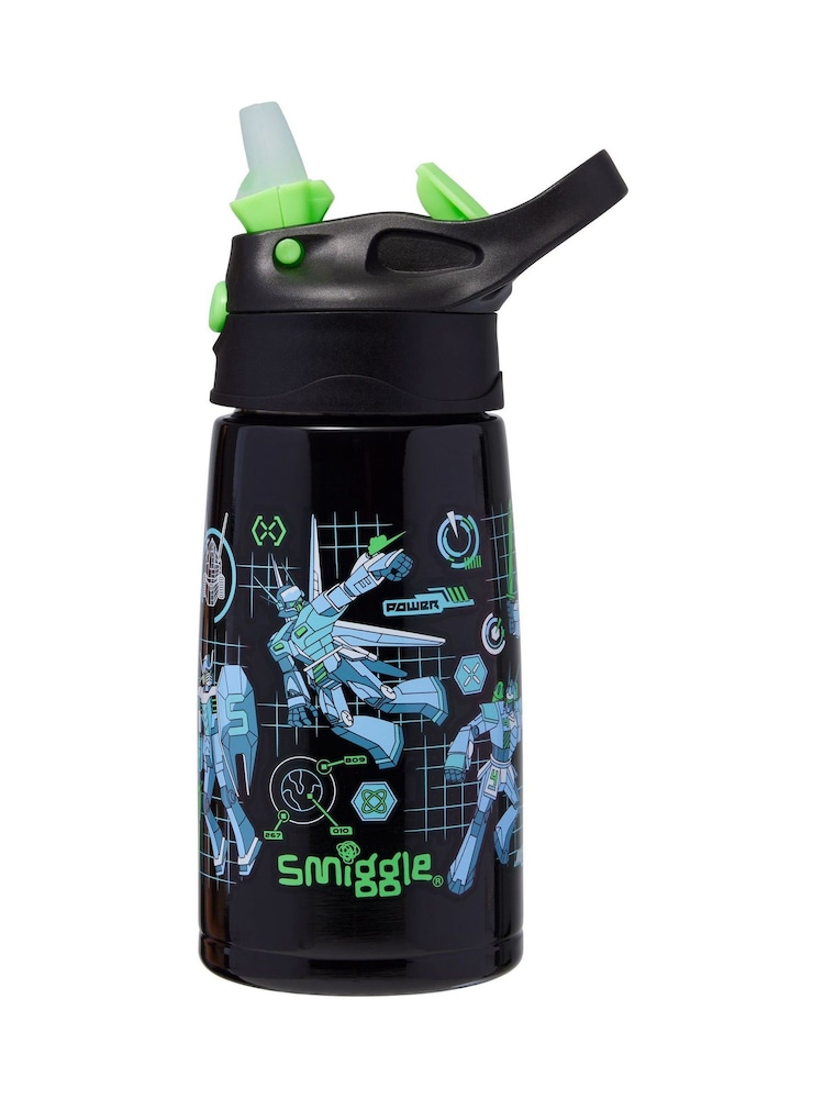 Itim - Smiggle Weekend Junior Stainless Steel Flip Top Drink Bottle 400Ml - Larawan 2 ng 2 Itim - Smiggle Weekend Junior Stainless Steel Flip Top Drink Bottle 400Ml - Larawan 2 ng 2