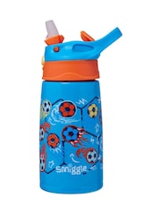 蓝色 - Smiggle Weekend Junior Stainless Steel Flip Top Drink Bottle 400Ml - 2的图像2｝