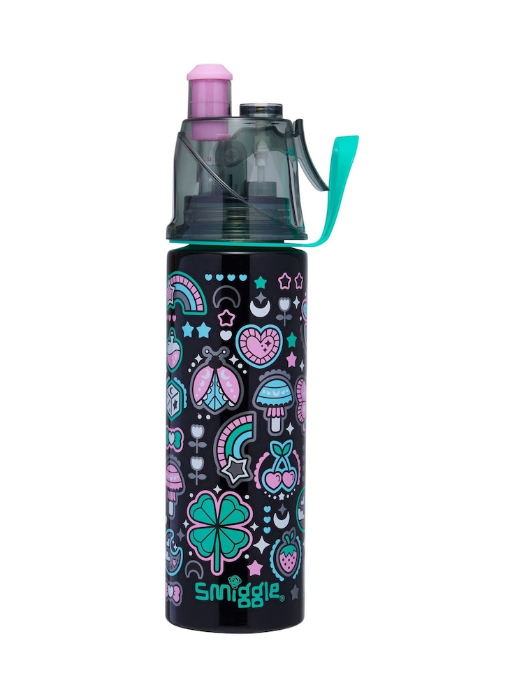 Smiggle Black Mix Aspire insulated Stainless Steel Spritz Drink Bottle 500Ml - Image 2 of 2