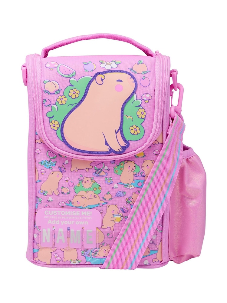 Smiggle Pink Weekend Junior ID Lunchbox With Strap - Image 2 of 3 Smiggle Pink Weekend Junior ID Lunchbox With Strap - Image 2 of 3