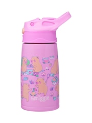 Smiggle Pink Weekend Junior Stainless Steel Flip Top Drink Bottle 400Ml - Image 2 of 3
