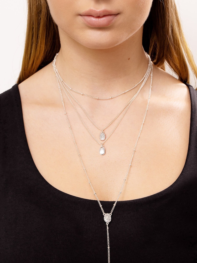 Caramel Jewellery London Silver Tone Multi Layered "Free Spirit" Necklace - Image 1 of 6