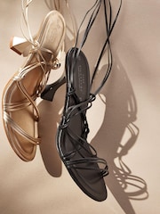 Black Signature Super Strappy Curvy Heel Sandals - Image 3 of 9
