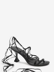 Black Signature Super Strappy Curvy Heel Sandals - Image 6 of 9