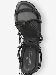 Black Signature Super Strappy Curvy Heel Sandals - Image 8 of 9