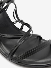 Black Signature Super Strappy Curvy Heel Sandals - Image 9 of 9