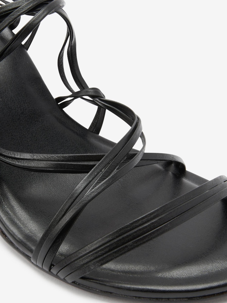 Black Signature Super Strappy Curvy Heel Sandals - Image 9 of 9
