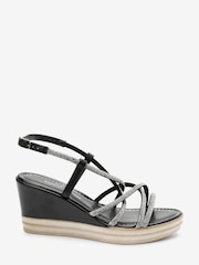 Noir - Chaussures compensées asymétriques Forever Comfort® Tubular Bling - Image 3 of 6