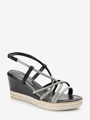 Noir - Chaussures compensées asymétriques Forever Comfort® Tubular Bling - Image 4 of 6