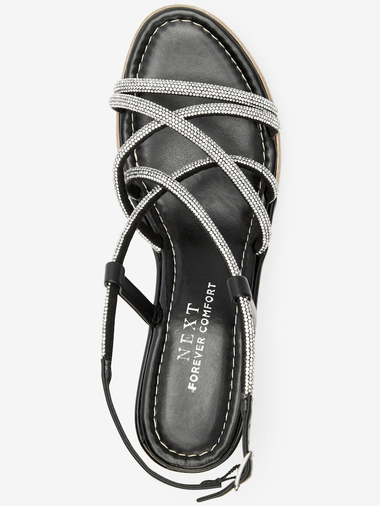 Noir - Chaussures compensées asymétriques Forever Comfort® Tubular Bling - Image 5 of 6